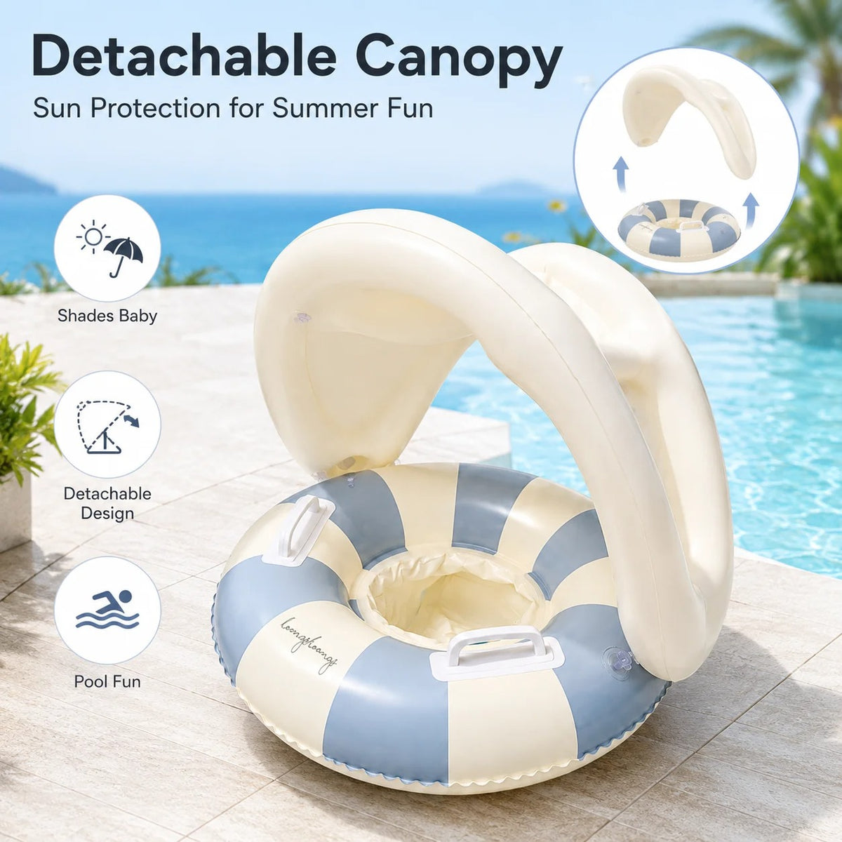 Baby Pool Float With Sunshade
